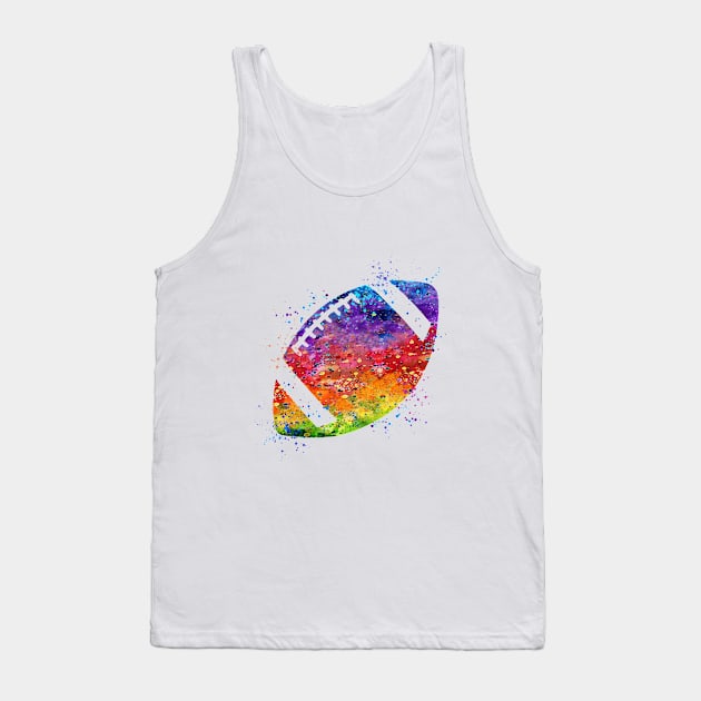 American Football Ball Colorful Watercolor Tank Top by LotusGifts